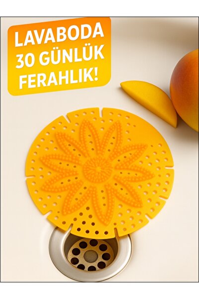 COZLEY Süzgeçli Mango Kokulu Banyo Mutfak Lavabo Gider Kapağı Kokulu Gider Kapatıcı Koku Önleyici