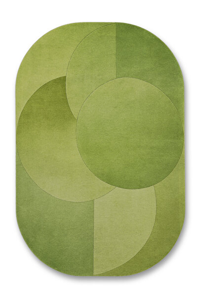 Rugs Modern Halı MOSSO Yeşil Şekil Temalı Desen Dokuma Taban Modern Dekoratif...