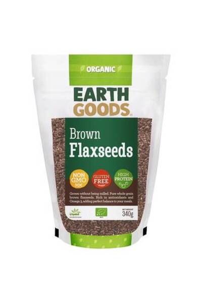 YABANEEZ بذور الكتان العضوية البنية "خير الأرض"