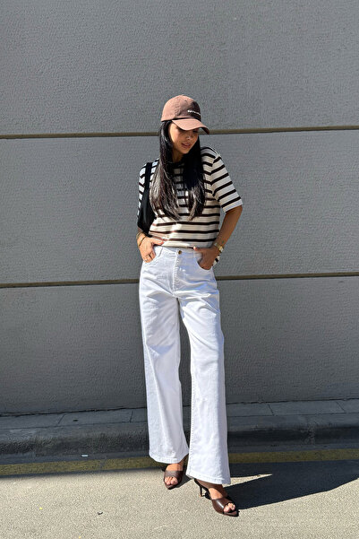 Seda Yalçın Atelier Ecru Straight Jean Παντελόνι