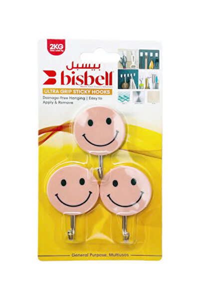 Bisbell 3Pcs 3MM Strong Wall Hanger Hanger Sticky Suction Cup Hook,Sticky Hoo...