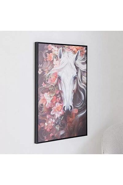 Home Box Ersel Horse Face Canvas Hand Painting - 50x70x2.5 cm