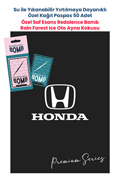 BALKAN AMBALAJ Suya Dayanıklı Honda Oto Paspas Kağıdı Siyah 50 Adet - 35x50cm...