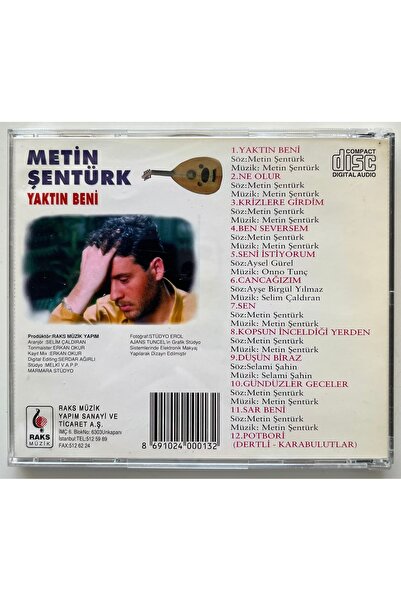 Raks Metin Şentürk Yaktın Beni Cd (قرص مضغوط للطبعة الأصلية)