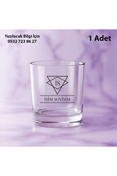 Ceymas Hediyelik Kişiye Özel İsimli Baskılı Viski Bardağı