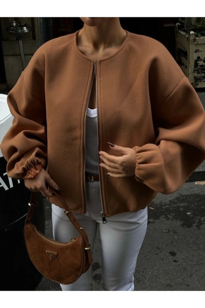 MetuCA    Cashmere Zippered Jacket - Coffee