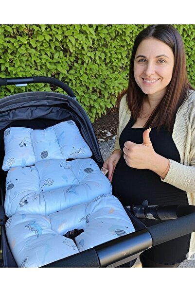 Baby-Kid Store Bel Destekli Bebek Arabası,Puset Minderi %100 Pamuk
