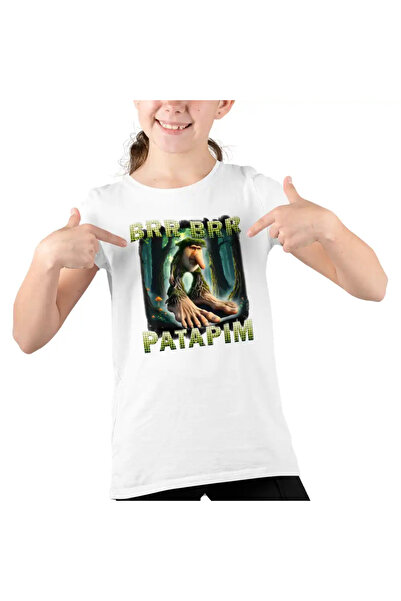 OEM Tricou Copii Fete Brainrot Brr Brr Patapim Meme