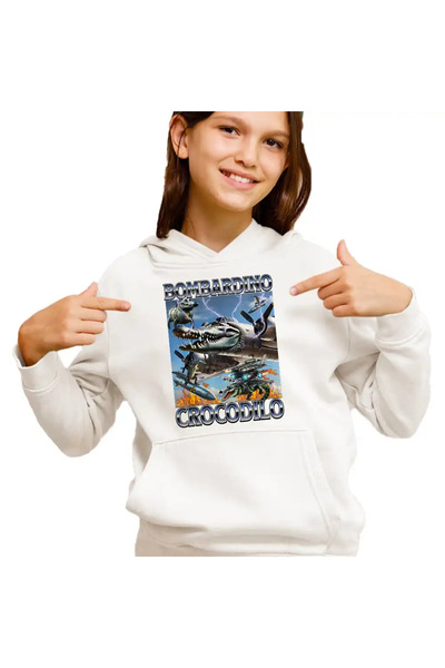 OEM Hanorac Copii Fete Brainrot Bombardino Crocodilo Nuclear