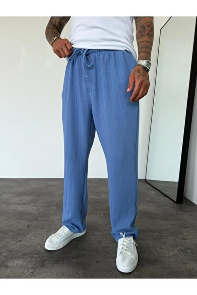 KağanKY Μπλε αθλητική φόρμα με ανάγλυφο σχέδιο