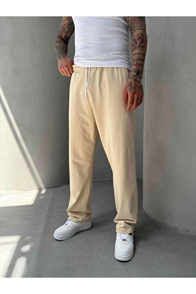 KağanKY Κρεμ φαρδιά αθλητική φόρμα