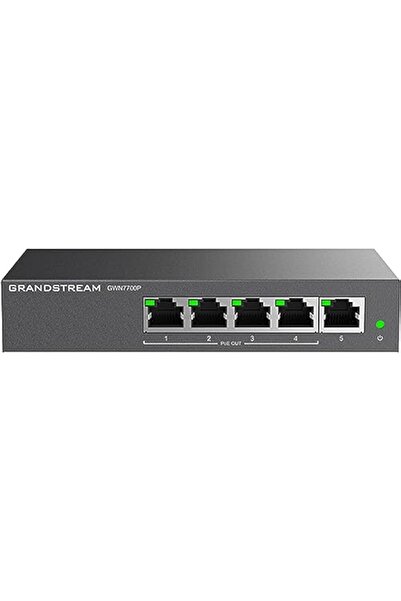 GRANDSTREAM مفتاح GWN7700P غير مُدار بخمسة منافذ 4X PoE