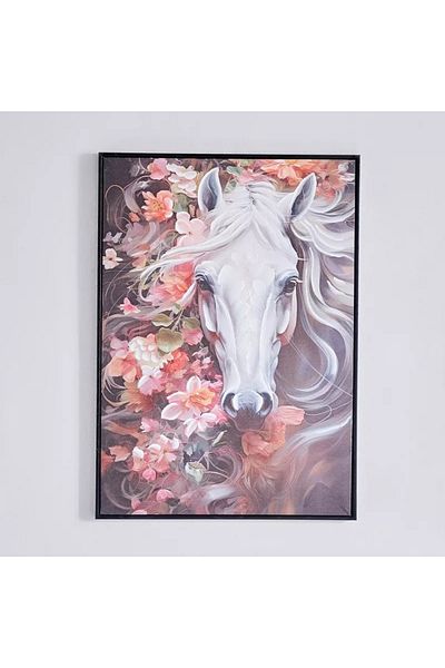 Home Box Ersel Horse Face Canvas Hand Painting - 50x70x2.5 cm