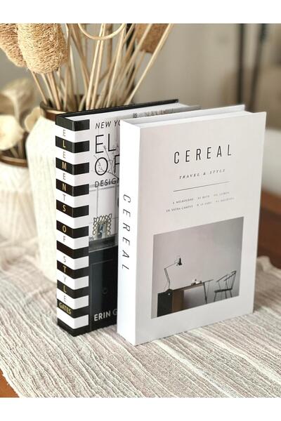 BGV HOME Decorative Book Box Set of 2 (El/Ce)