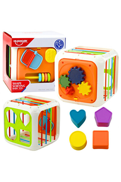 REBELS Cub senzorial educativ pentru copii – sorter flexibil colorat
