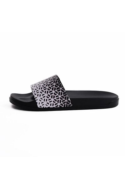 Onda Dots Comfortable, Light Weight & Stylish Slide Slipper for Women - Black