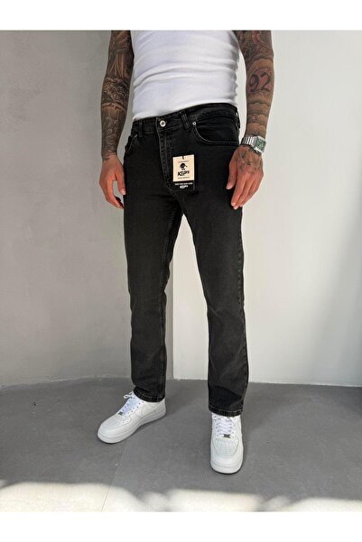 KağanKY Coffee Washed Stretch Fabric Smoked Regular Fit Jean