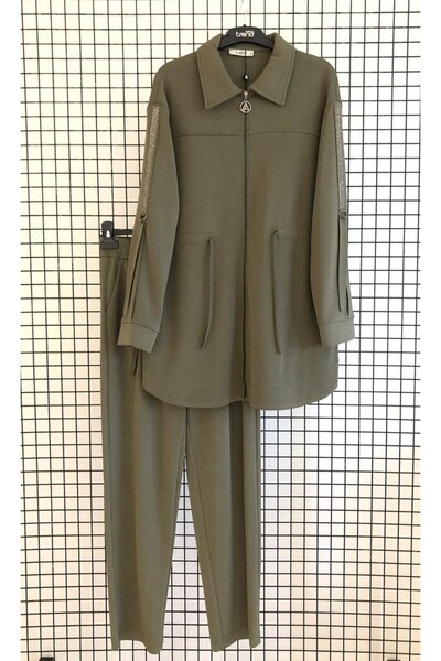Armine Autumn-Winter Sleeve Detailed Trousers Suit