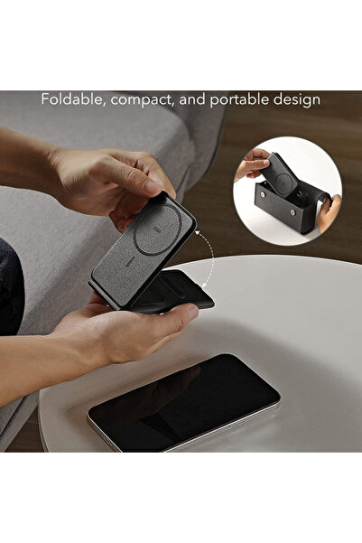 ESR Wireless Charging Station 3in1 ESR, Qi2 15W, Set, Black