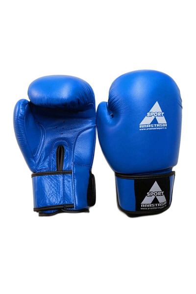 Anastasia Sport Mănuși de box Anastasia, piele, albastre, 14 OZ