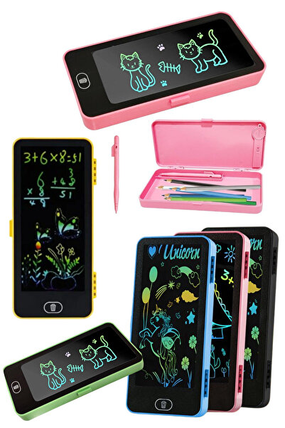 Shopura 2'si 1 Arada LCD Yazı Tableti Kalem Kutusu - Saklama Kutulu Dijital Ç...