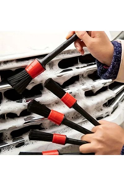 TİCARETSEPETİM Buffer ®   5-Piece Multi-Purpose Interior and Exterior Surface Cleaning & Detailing Brush Set