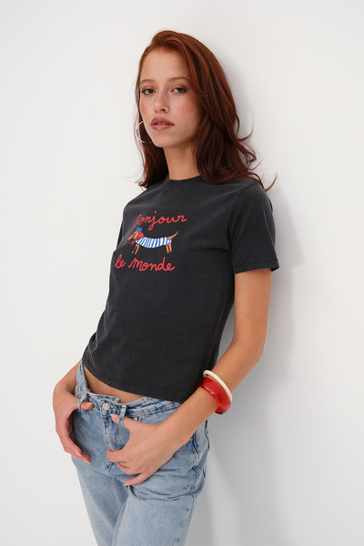 Addax Tricou cu imprimeu pentru câini P10506