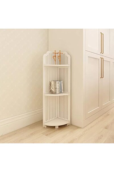 genric FFD Corner Shelf Stand - Bathroom Storage Organizer, Waterproof 3-Tier Rack for Small Spaces