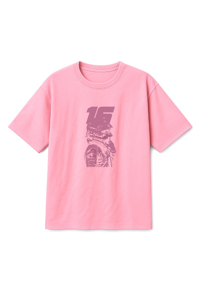 Altair Tr تي شيرت مطبوع عليه تشارلز لكيرك F1 باللون الوردي للجنسين