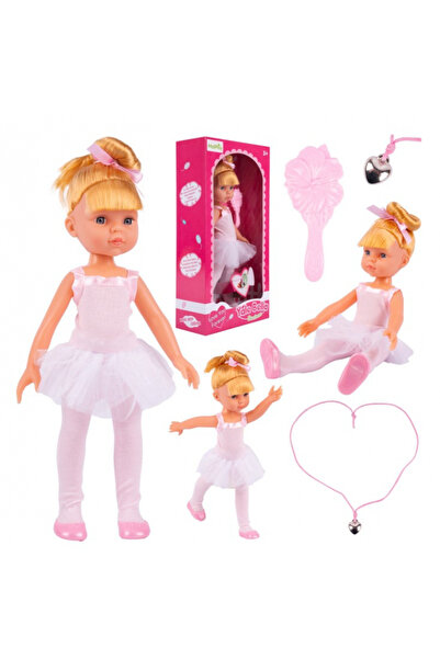 REBELS Ballerina Doll 'Darlene' – Blonde, 34 cm – Set with Brush and Necklace