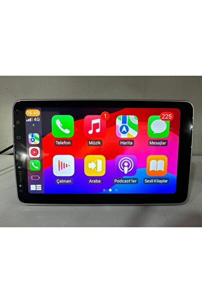 Mat 360 Derece Döner 10.2 Inç Android Tek Din Multimedya Teyp Carplay/kamera/4+64 Fanlı Pro Seri