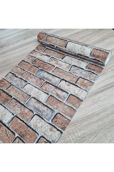 Slavyanski Oboi Tapet superlavabil, vinil, pentru baie si bucatarie, 5822-12 Caramida