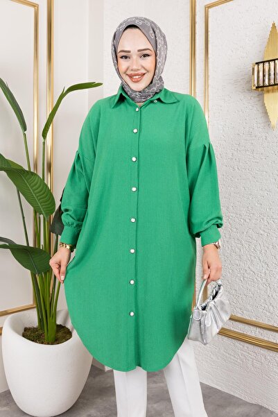 Moda Ebva Düşük Kollu Salaştunik-3034 Yeşili