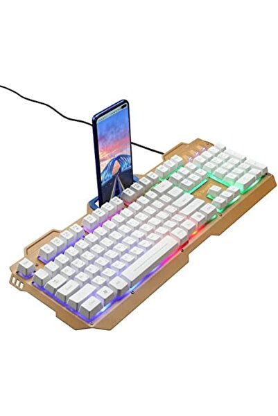 Datazone keyboard metal panel colorful LED backlit wired desktop keyboards water resistant USB gamin