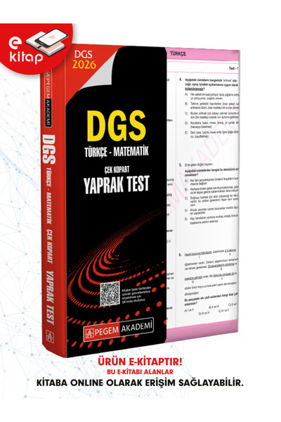 Pegem Akademi Yayıncılık 2026 DGS Türkçe-Matematik Çek Kopart Yaprak Test (e-...