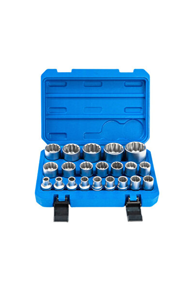 VIKTEC 1/2 Yıldız Lokma Takımı 12 Köşeli (8-9-10-11-12-13-14-15-16-17-18-19-20-21-22-24-27-30-32 mm)