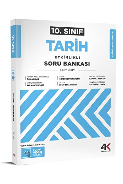 4k Yayınları 4K 2026 10. Sınıf Tarih Etkinlikli Soru Bankası