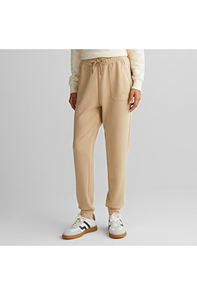 Gant Kadın Bej Regular Fit Logolu Eşofman Altı