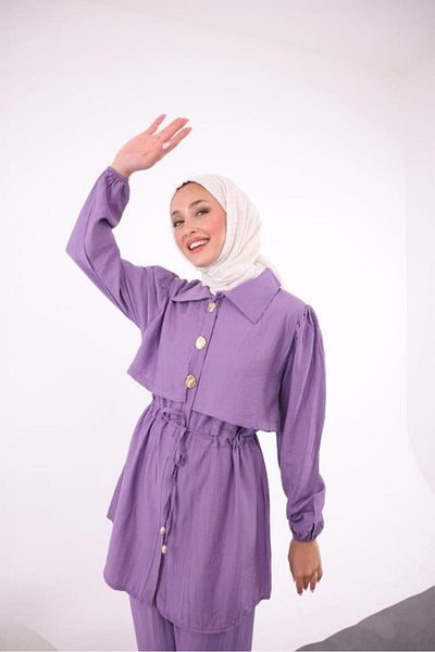 Tebrikler tekstil Women's Summer Hijab Suit Model G3341