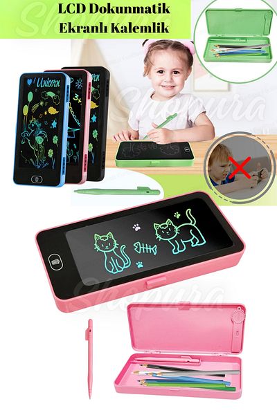 Shopura Digital Pen Drawing Writing Board and Pen Holder Graphic Note Training Tablet Lcd Pen Case