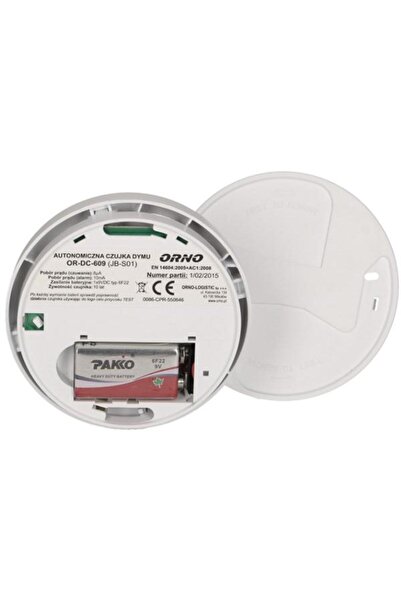 Orno Smoke Detector with Batteries OR-DC-609 (White)