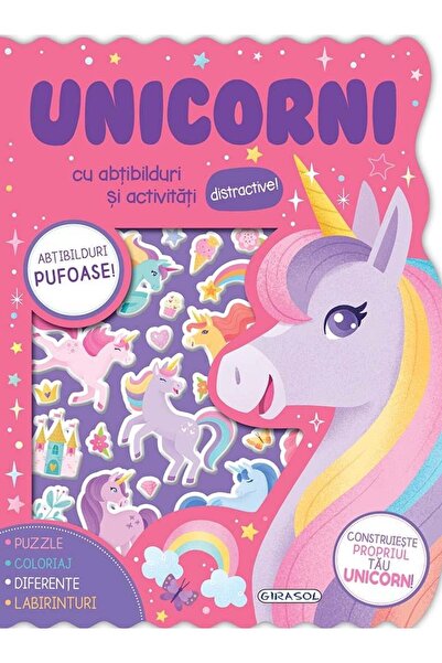 Editura Girasol Abtibilduri pufoase - Unicorni