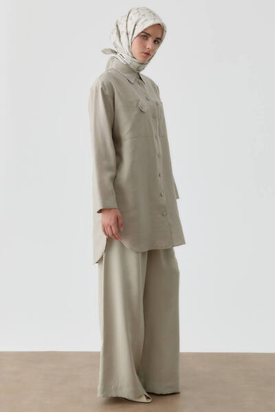 Tuğba Pileli Pantolon - Açık Yeşil