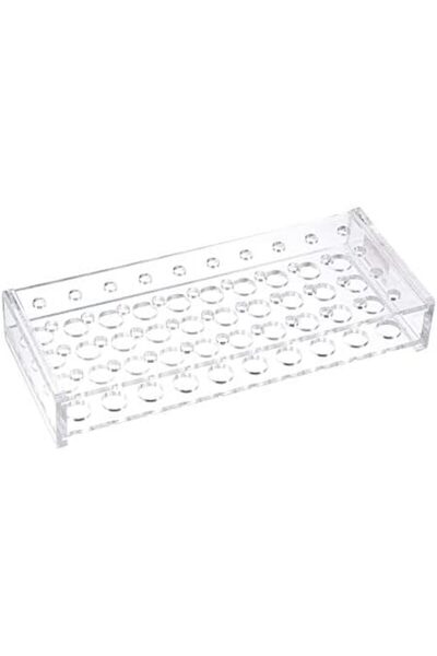 Slasa حامل أنابيب اختبار أكريليك شفاف بـ 40 بئرًا (17 × 7.2 × 3 سم)