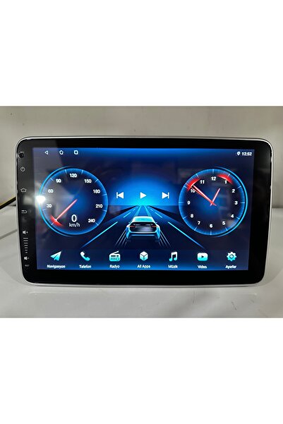 Mat 360 Derece Döner 10.2 Inç Android Tek Din Multimedya Teyp Carplay/kamera/4+64 Fanlı Pro Seri