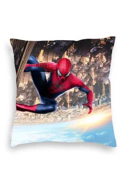 OEM Pernă personalizată Spiderman pentru copii, albastră/roșie, 40x40 cm