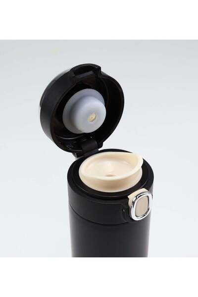 İkon store Black Thermos with Graduated Lock