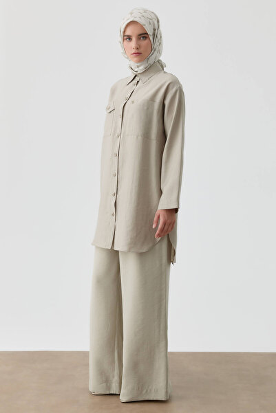 Tuğba Pileli Pantolon - Açık Yeşil