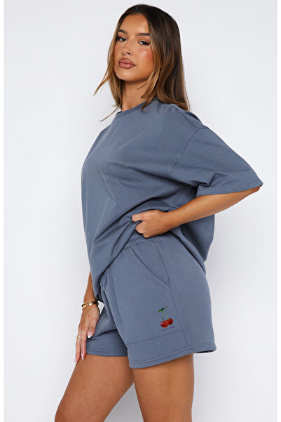 The Champ Clothing Women's High Waist Pocketed Casual Shorts – Oversized Cherry Pattern Modern Style