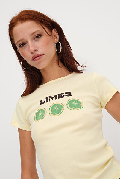 Addax Lemon Printed T-Shirt P1839